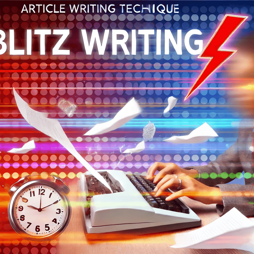 Article Writing Technique – Blitz Writing